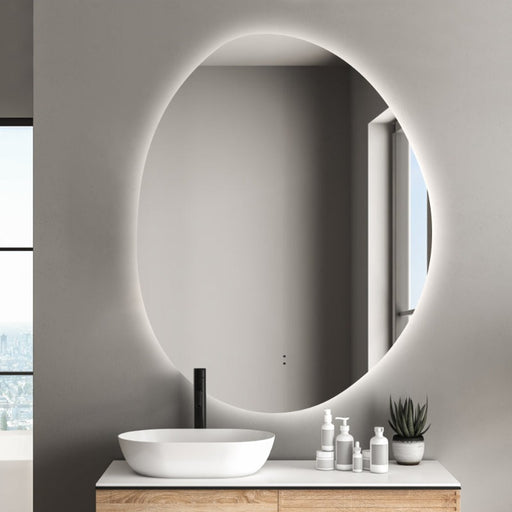 Indulge | Oblonga Touchless 750 x 1000 Asymmetrical LED Mirror - Three Light Temperatures - Acqua Bathrooms