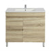 Berge 750  White Oak Freestanding Vanity - Acqua Bathrooms
