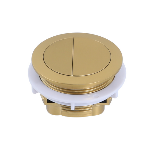 Round Brushed Gold Flush Buttons - Acqua Bathrooms