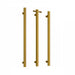 Thermogroup Brushed Brass Straight Round Vertical Single Bar Heated Towel Rail - Acqua Bathrooms