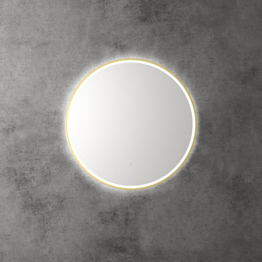 Aulic | Windsor Brushed Gold Touchless Round 700 LED Mirror - Three Dimmable Colours - Acqua Bathrooms