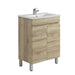Berge 600 White Oak Narrow Freestanding Vanity - Acqua Bathrooms