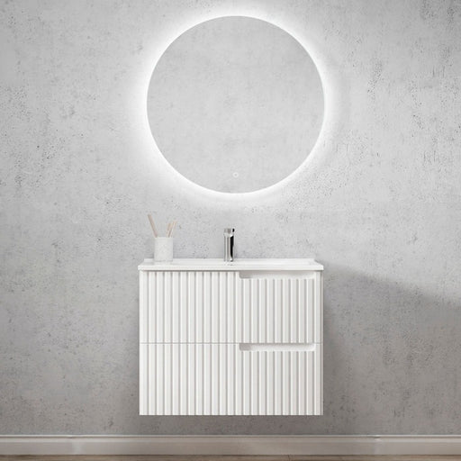 Otti Australia | Noosa 750 Matte White Wall Hung Vanity / Ceramic Top - Acqua Bathrooms