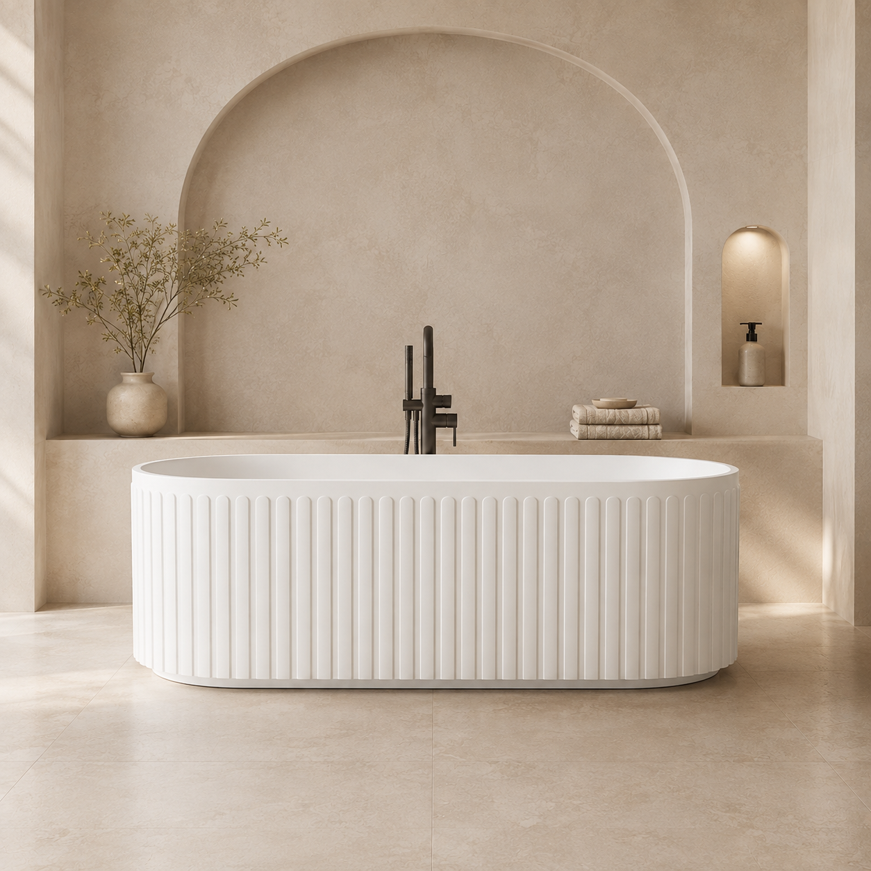Fluted baths