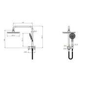Mirage Brushed Bronze Round Multifunction Shower Rail - Acqua Bathrooms