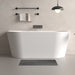Cascade 1500mm Matte White Back to Wall Freestanding Bath Tub - Acqua Bathrooms