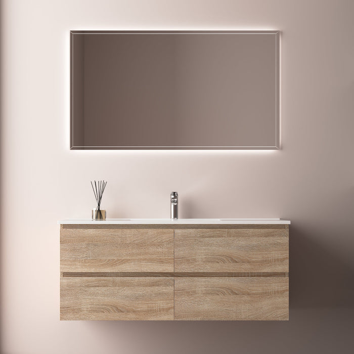 Avia 1200mm White Oak Wall Hung Vanity - Acqua Bathrooms