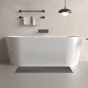 Cascade 1700mm Gloss White Back to Wall Freestanding Bath Tub - Acqua Bathrooms