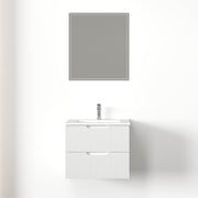 Kelsa 600 Fluted Matte White Wall Hung Vanity - Acqua Bathrooms