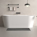 Cascade 1700mm Matte White Back to Wall Freestanding Bath Tub - Acqua Bathrooms