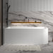 Modra 1700 Matte White Left Corner Fit Freestanding Bath Tub - Acqua Bathrooms
