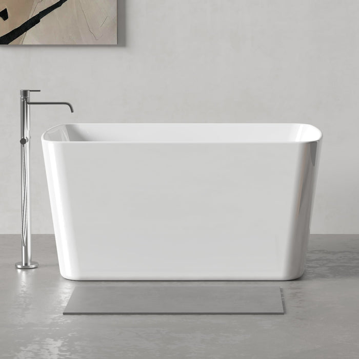 Kumo 1245mm Japanese Soaking Freestanding Bath Tub With Seat - Acqua Bathrooms