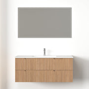 Kelsa 1200 Fluted Desert Oak Wall Hung Vanity - Acqua Bathrooms