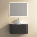 Ronda 900 Curved Matte Black Fluted Wall Hung Vanity - Acqua Bathrooms