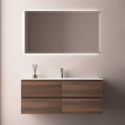Avia 1200mm Walnut Single Wall Hung Vanity - Acqua Bathrooms