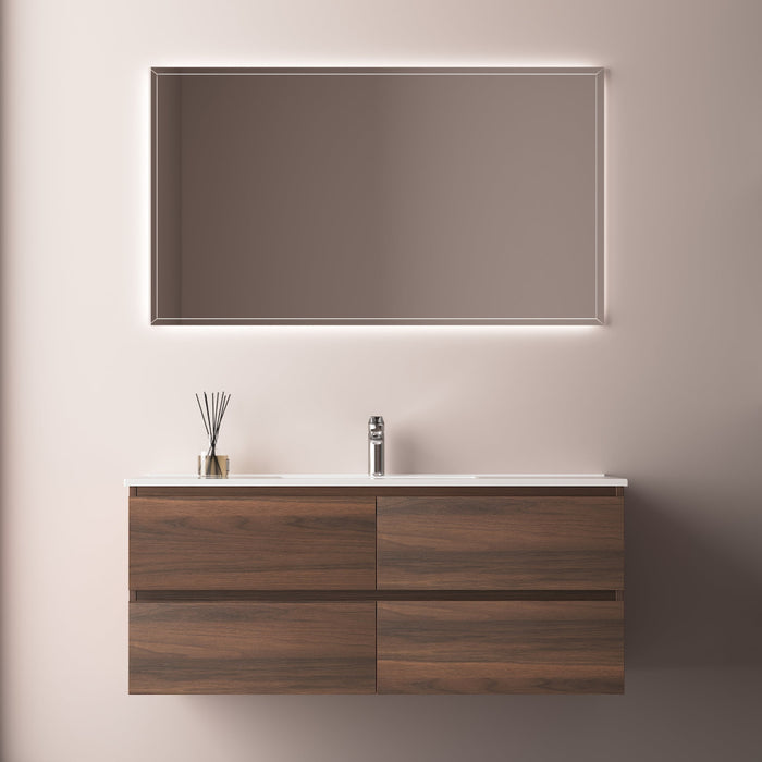 Avia 1200mm Walnut Single Wall Hung Vanity - Acqua Bathrooms