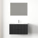 Kelsa 900 Fluted Matte Black Wall Hung Vanity - Acqua Bathrooms