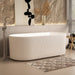 Ronda Fluted Gloss 1700mm V Groove Round Freestanding Bath - Acqua Bathrooms