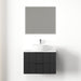 Kelsa 750 Fluted Matte Black Wall Hung Vanity - Acqua Bathrooms