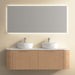 Ronda 1500 Curved Double Desert Oak Fluted Wall Hung Vanity - Acqua Bathrooms