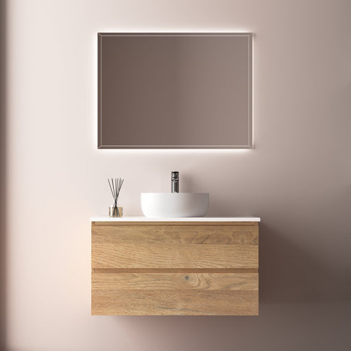 Avia 900mm Natural Oak Wall Hung Vanity - Acqua Bathrooms