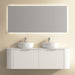 Ronda 1500 Curved Double Matte White Fluted Wall Hung Vanity - Acqua Bathrooms
