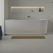 Ronda Fluted Gloss White 1700mm V Groove Left Corner Fit Round Freestanding Bath - Acqua Bathrooms