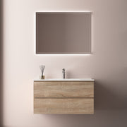 Avia 900mm White Oak Wall Hung Vanity - Acqua Bathrooms