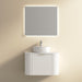 Ronda 750 Curved Matte White Fluted Wall Hung Vanity - Acqua Bathrooms