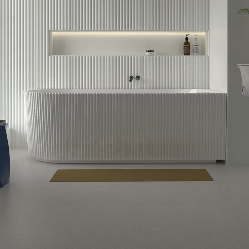 Ronda Fluted Gloss White 1700mm V Groove Right Corner Fit Round Freestanding Bath - Acqua Bathrooms