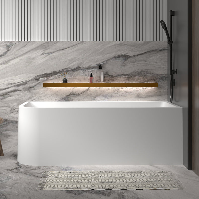 Modra 1700 Gloss White Right Corner Fit Freestanding Bath Tub - Acqua Bathrooms