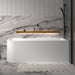 Modra 1700 Gloss White Right Corner Fit Freestanding Bath Tub - Acqua Bathrooms
