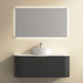 Ronda 1200 Curved Matte Black Fluted Wall Hung Vanity - Acqua Bathrooms