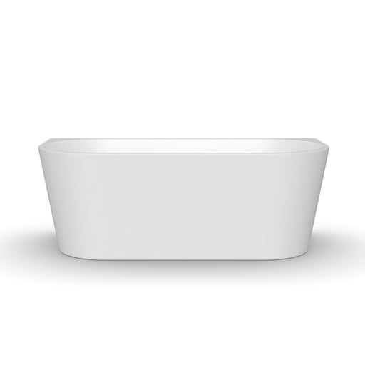 Cascade 1700mm Matte White Back to Wall Freestanding Bath Tub - Acqua Bathrooms