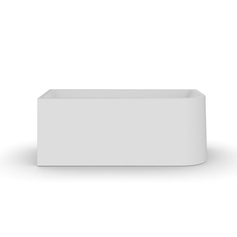 Modra 1500 Matte White Left Corner Fit Freestanding Bath Tub - Acqua Bathrooms