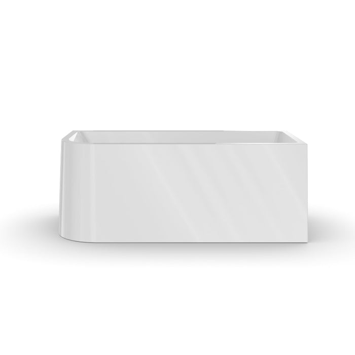 Modra 1500 Gloss White Right Corner Fit Freestanding Bath Tub - Acqua Bathrooms
