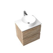 Avia 600mm White Oak Wall Hung Vanity - Acqua Bathrooms