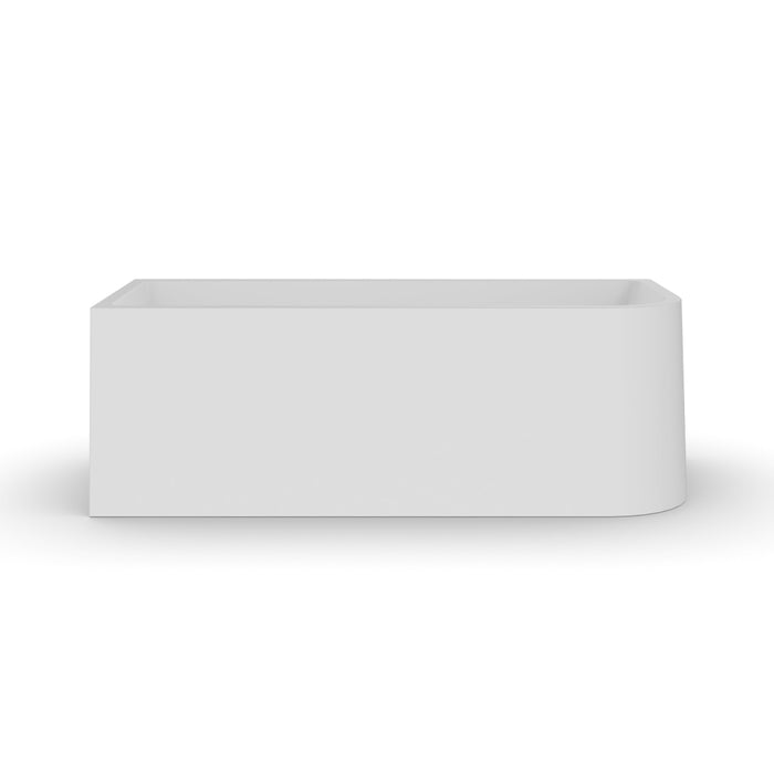 Modra 1700 Matte White Left Corner Fit Freestanding Bath Tub - Acqua Bathrooms
