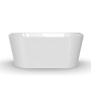 Cascade 1500mm Gloss White Back to Wall Freestanding Bath Tub - Acqua Bathrooms