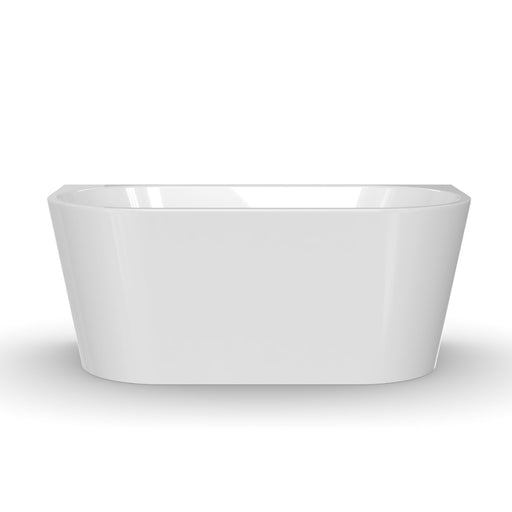 Cascade 1500mm Gloss White Back to Wall Freestanding Bath Tub - Acqua Bathrooms