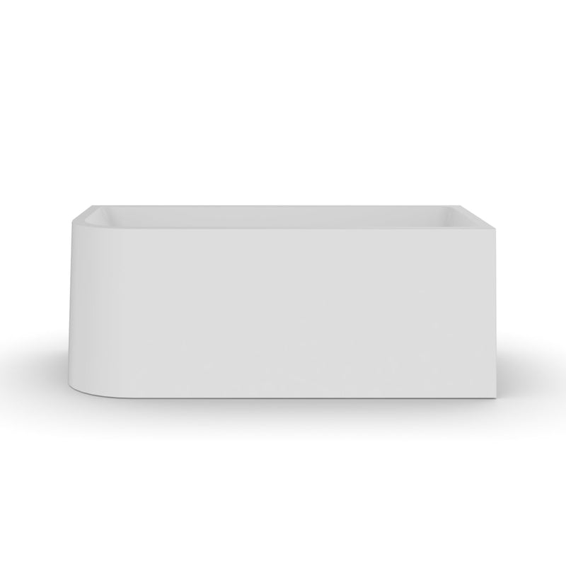 Modra 1500 Matte White Right Corner Fit Freestanding Bath Tub - Acqua Bathrooms
