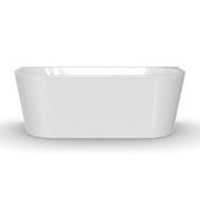Cascade 1700mm Gloss White Back to Wall Freestanding Bath Tub - Acqua Bathrooms