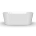 Cascade 1700mm Gloss White Back to Wall Freestanding Bath Tub - Acqua Bathrooms