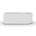 Ronda Fluted Gloss White 1700mm V Groove Left Corner Fit Round Freestanding Bath - Acqua Bathrooms