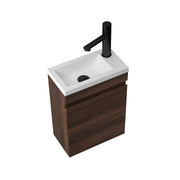 Piccolo 400 Walnut Wall Hung Vanity - Acqua Bathrooms