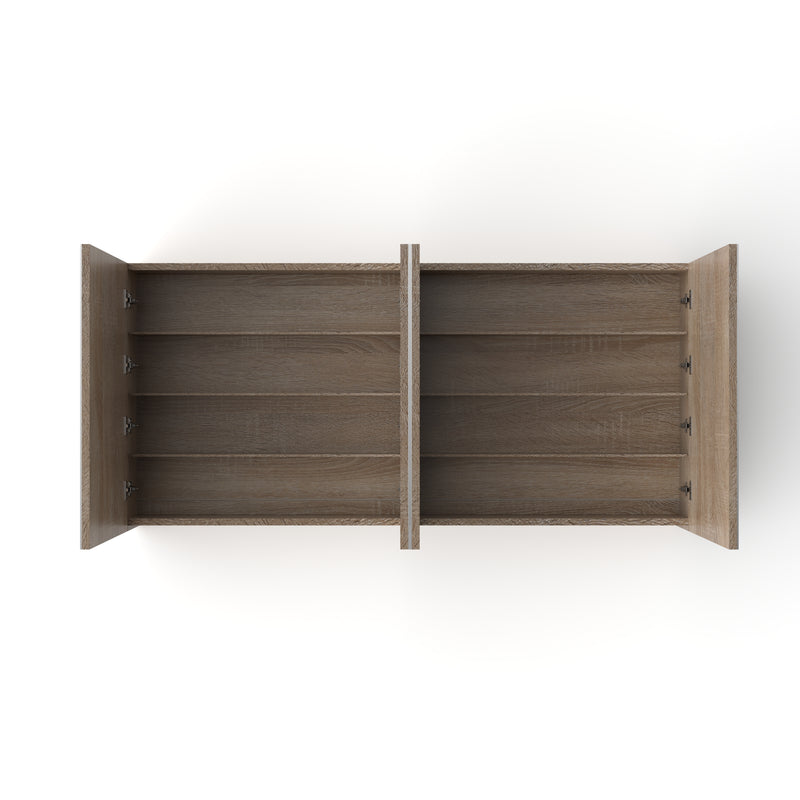 Avia 1500mm White Oak Shaving Cabinet