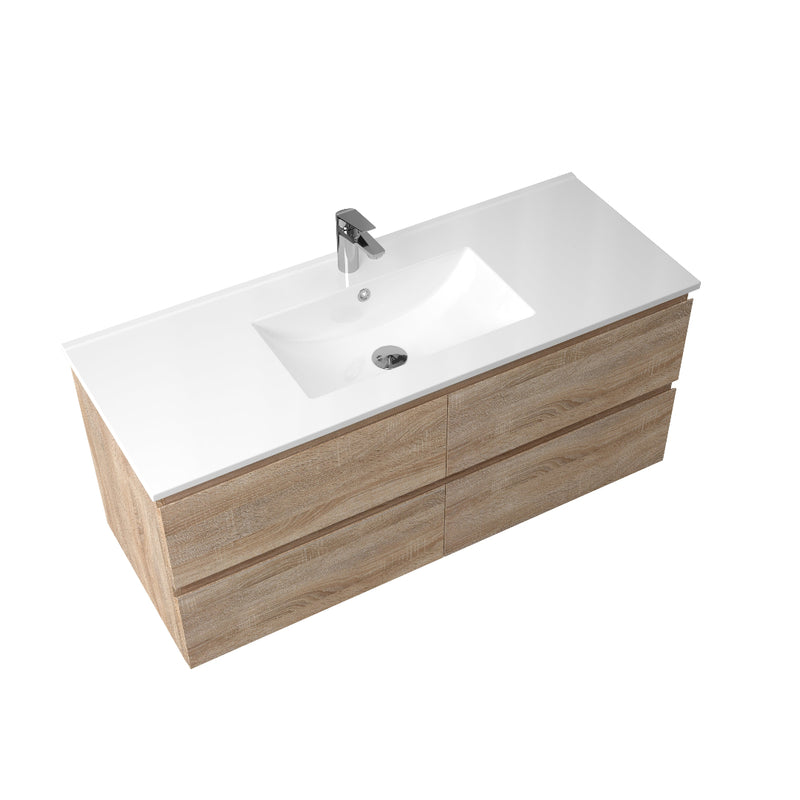 Avia 1200mm White Oak Wall Hung Vanity - Acqua Bathrooms