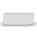 Ronda Fluted Matte White 1700mm V Groove Left Corner Fit Round Freestanding Bath - Acqua Bathrooms