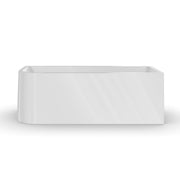 Modra 1700 Matte White Right Corner Fit Freestanding Bath Tub - Acqua Bathrooms