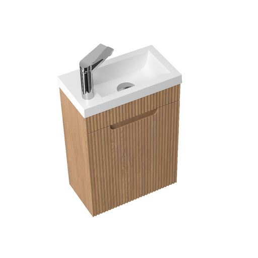 Kelsa 400 Fluted Desert Oak Wall Hung Vanity - Acqua Bathrooms